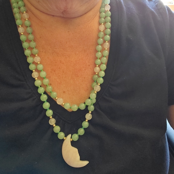 Vintage Aventurine & Rose Quartz Bead Jewelry Set - Picture 8 of 8